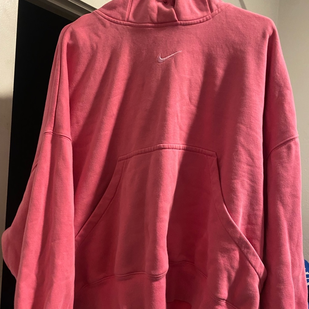 Nike Pink Pullover Hoodie with White Swoosh